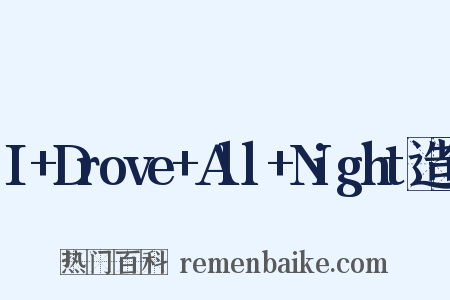 I+Drove+All+Night造句是什么意思的图片